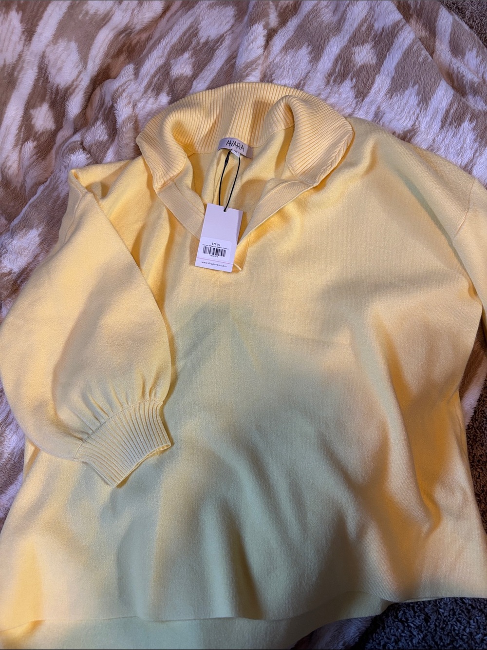 Avara Gwyneth Yellow Knit Sweater
